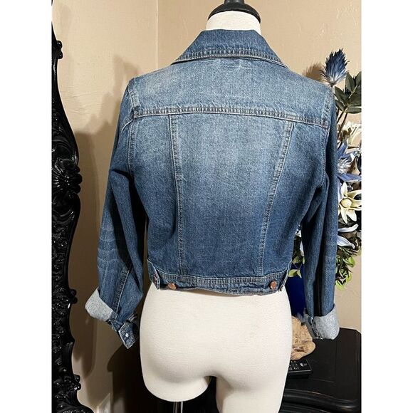 YMI Jeans Cropped Denim Jacket Size Small - Picture 2 of 3